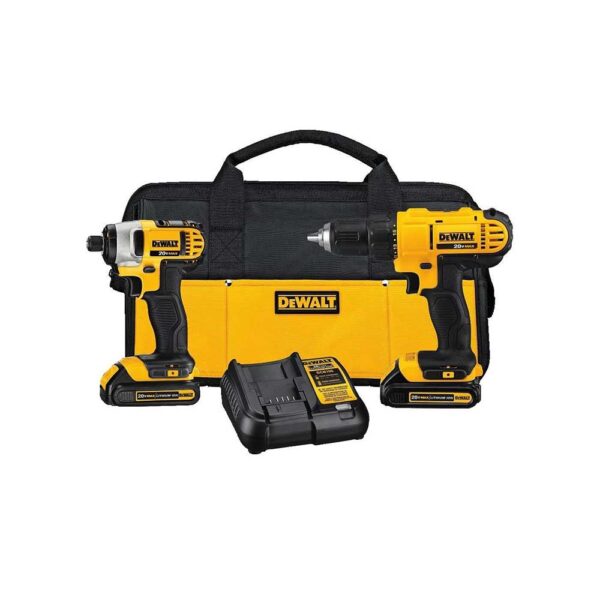 DEWALT 20V MAX Drill / Driver and Impact 2-Tool Cordless Combo Kit (1.3 Ah)